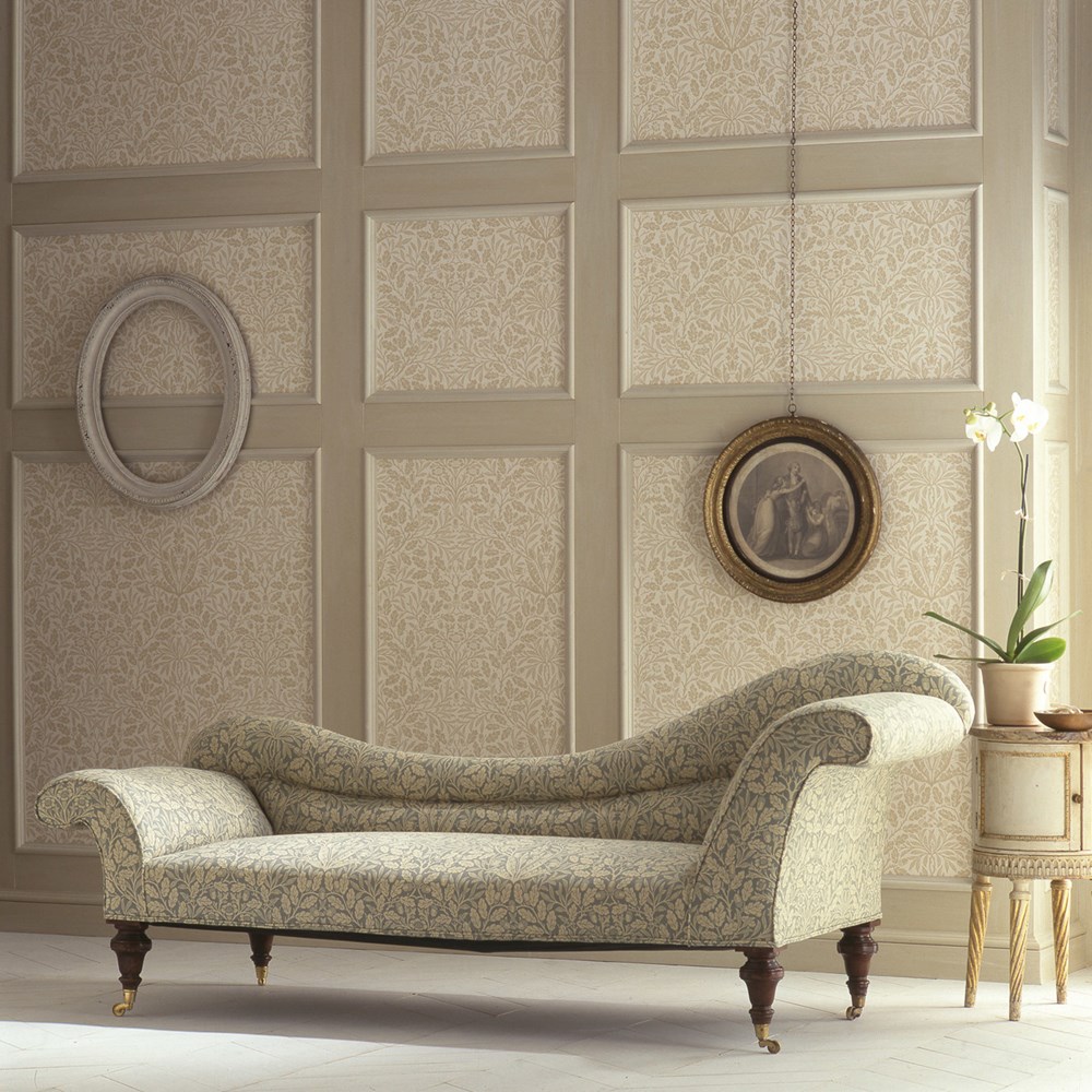 Acorn Wallpaper 210405 by Morris & Co in Sisal Beige